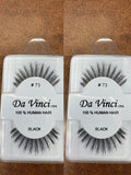 Da Vinci Eye Lashes #73 100% Human Hair Black ( pack of 2)