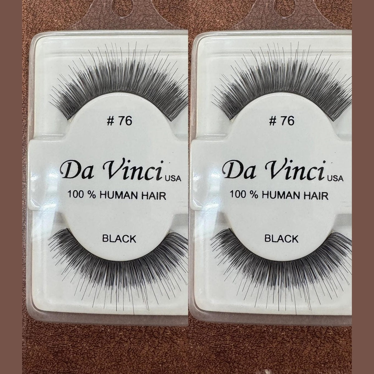 Da Vinci Eye Lashes 76 100% Human Hair, Black (pack of 2)