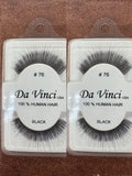 Da Vinci Eye Lashes  #76 100% Human Hair Black ( pack of 2)