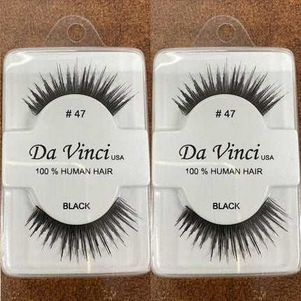 Da Vinci Eye Lashes 47 100% Human Hair, Black (pack of 2)