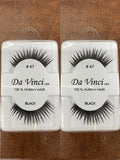 Da Vinci Eye Lashes #47 100% Human Hair Black ( pack of 2)