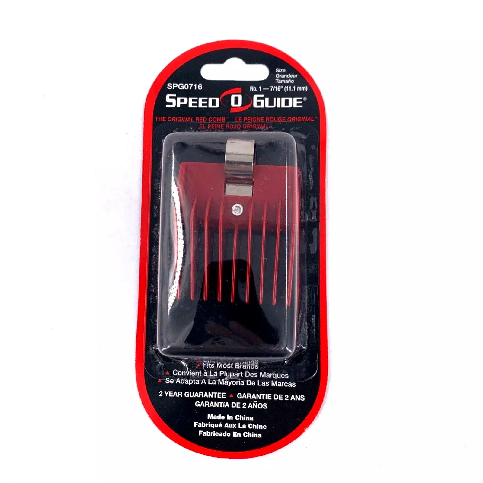 Speed O Guide Clipper Blade Guide Red Comb #1 - 7/16" care fs