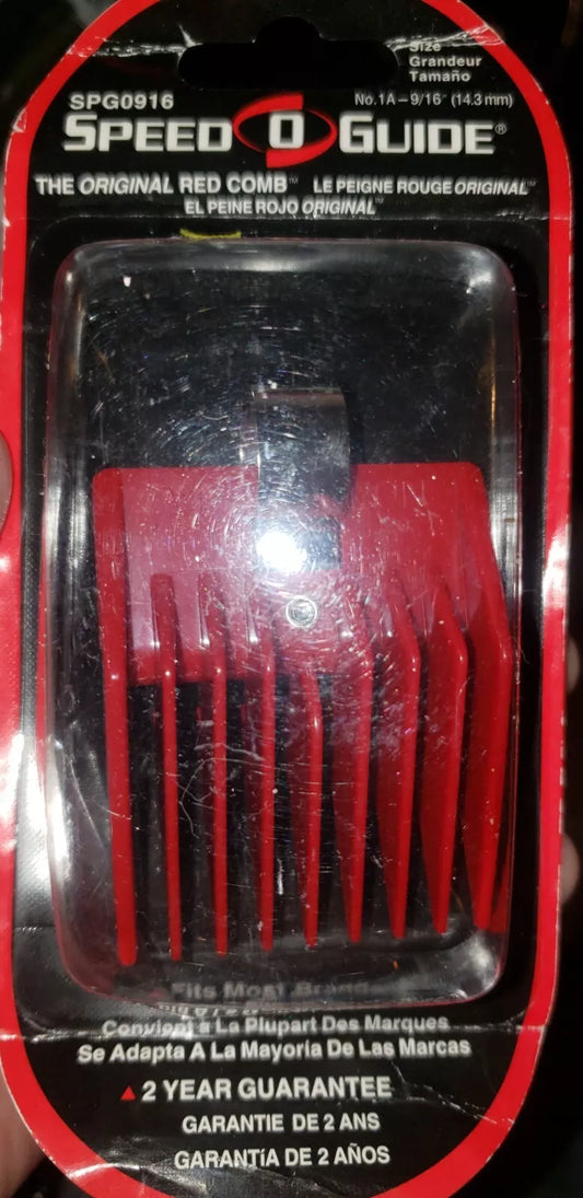 Speed O Guide Clipper Blade Guide Red Comb 1A 9/16" fs