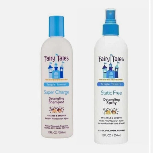 Fairy Tales / Super Charge Detangling Shampoo & leave in spray 12 oz - Duo Set