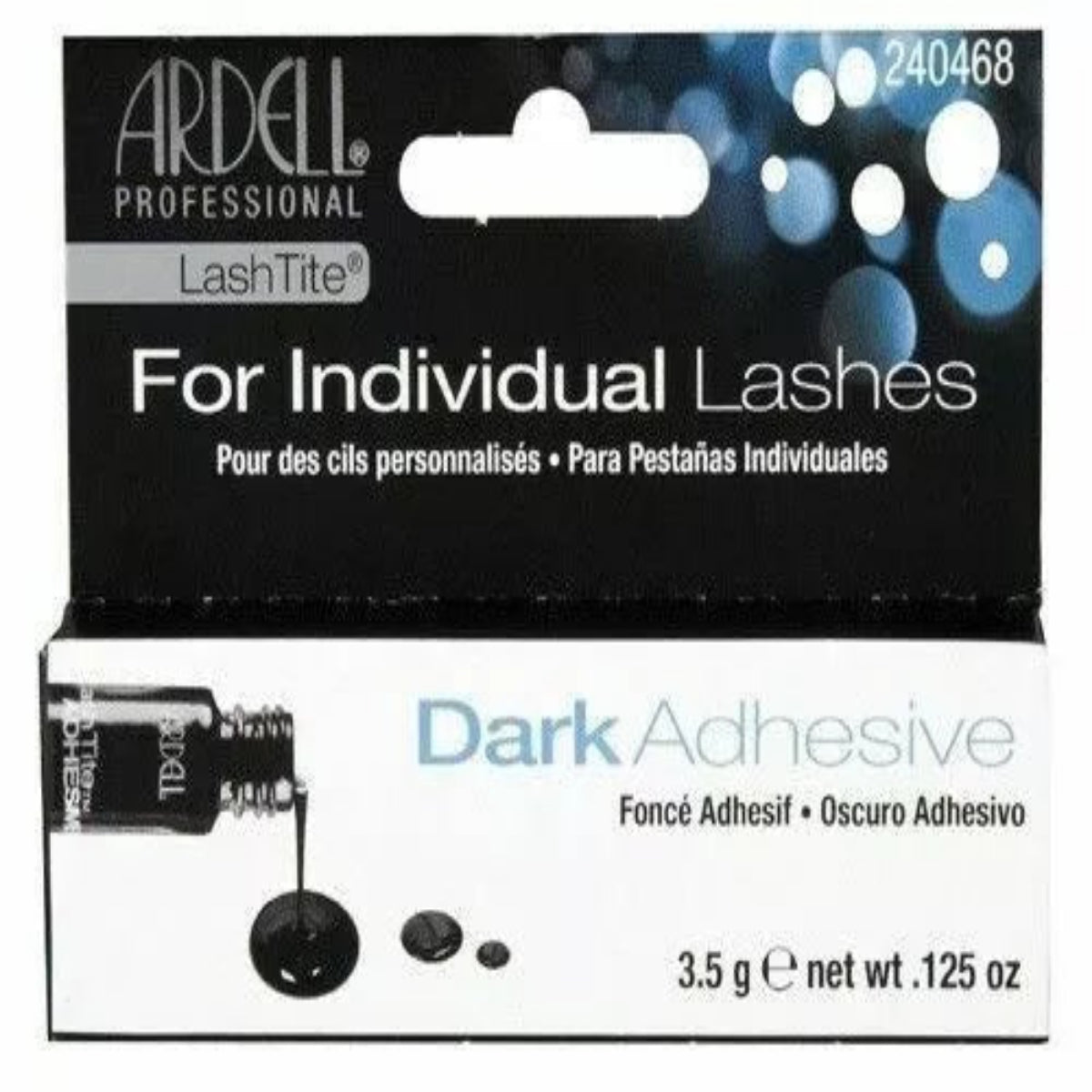 Ardell Lashgrip Strip False Lash Adhesive Individual Dark #240468 0.125 oz/ aura