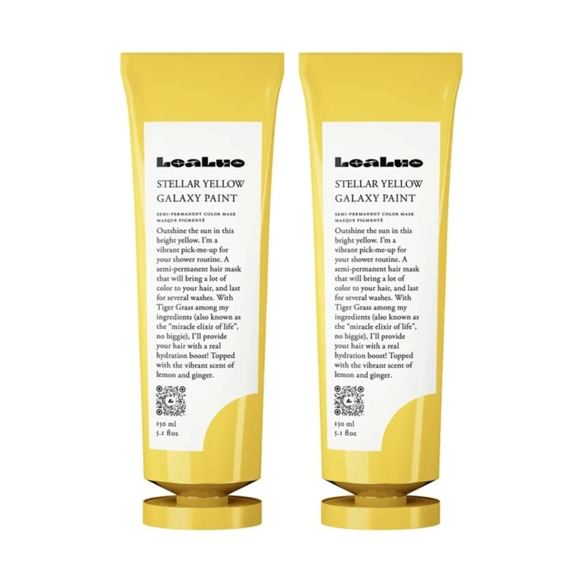 2 PACK - Lealuo Galaxy / Paint Hair Color Mask 5 oz #Stellar Yellow