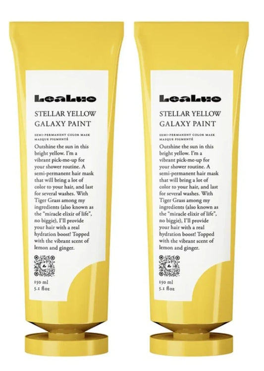 2 PACK - Lealuo Galaxy / Paint Hair Color Mask 5 oz #Stellar Yellow
