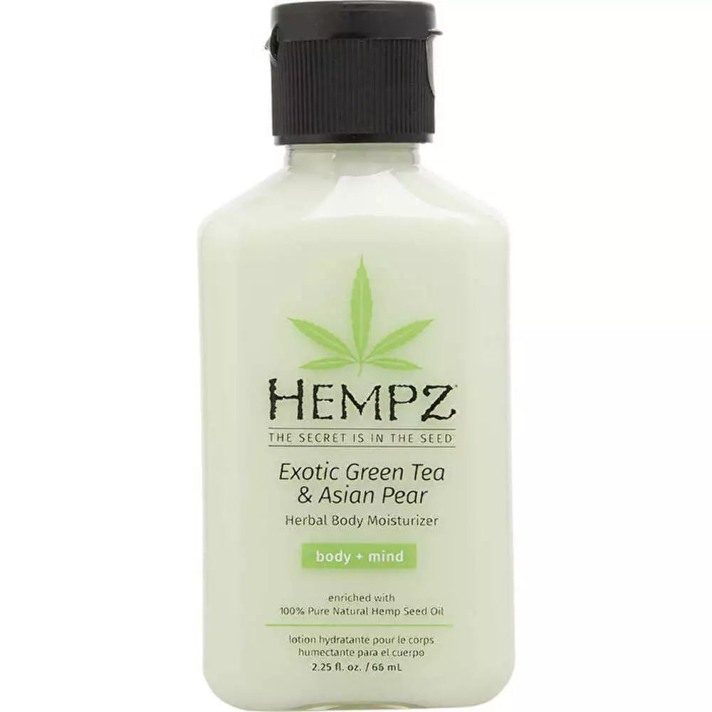 2.2 oz Hempz Exotic Green Tea & Asian Pear Herbal Body Moisturizer, travel pure