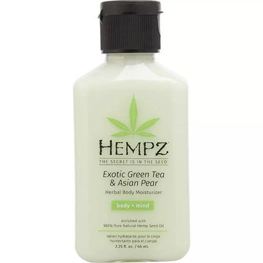 2.2 oz Hempz Exotic Green Tea & Asian Pear Herbal Body Moisturizer, travel pure