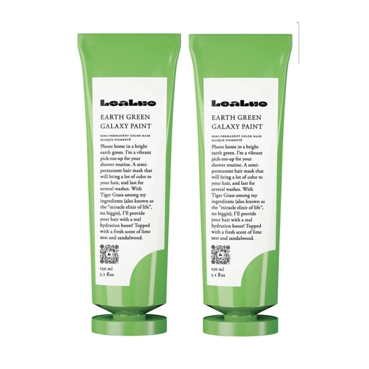 2 PACK - Lealuo Galaxy / Paint Hair Color Mask 5 oz # Earth Green