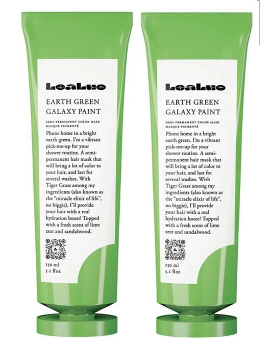 2 PACK - Lealuo Galaxy / Paint Hair Color Mask 5 oz # Earth Green