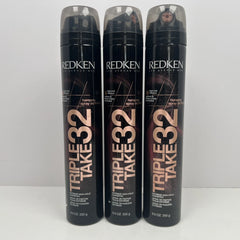 Redken Triple Take 32 Extreme Hold Hair spray 9 oz original (pack of 3) pure