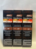 L'Oreal Excellence Creme HiColor for Dark Hair 1.74oz #H1 Coolest Brown(pack of 3)