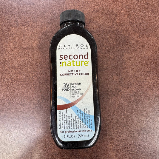 Clairol • Second Nature No Lift Corrective Hair Color 3V med ash brown 2 oz