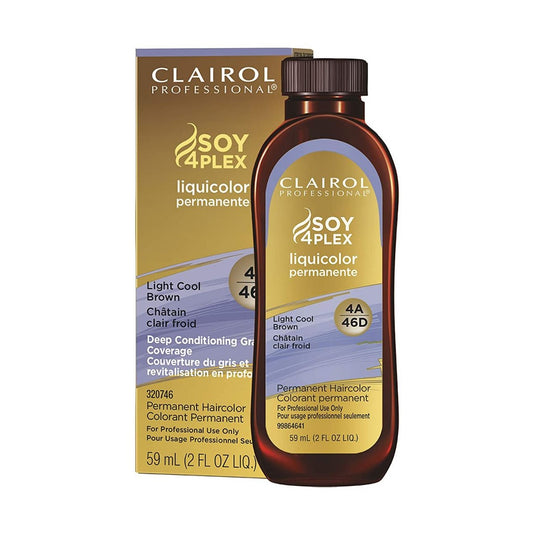 Clairol Soy4flex Liquicolor Light Cool Brown [4A/46D] 2 oz fs