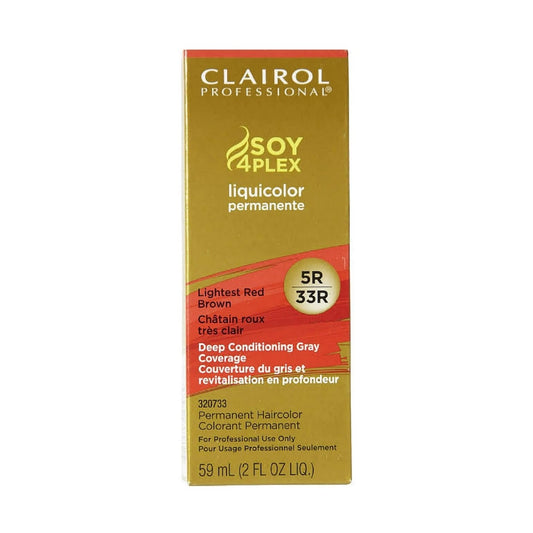 Clairol Soy4flex Liquicolor ▪ Lightest Red Brown 5R/33R 2 oz pure fs