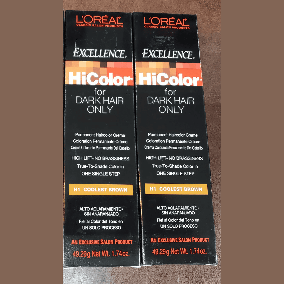 2-pack Loreal Excellence Creme Permanent HiColor, 1.74 oz H1 Coolest Brown sale