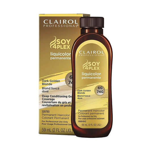 6G/74G Clairol Soy4flex Liquicolor Dark Golden Blonde 2 oz pure fs