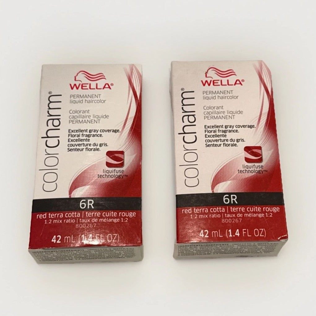 2-pack Wella Color Charm / Liquid 6R Red Terra Cotta, 1.4 oz