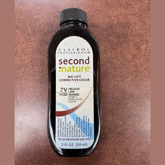 Clairol • Second Nature No Lift Corrective Hair Color 7V med ash blonde 2 oz