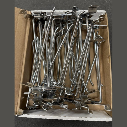 Used Chrome Hook / for Slatwall 8" Retail Display Hook - 25 piece