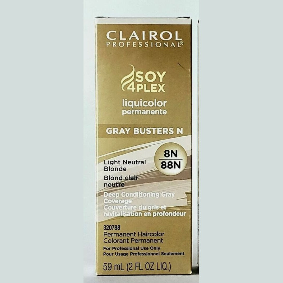 2 oz Clairol Soy4flex Liquicolor 8N/88N • light neutral blonde fs