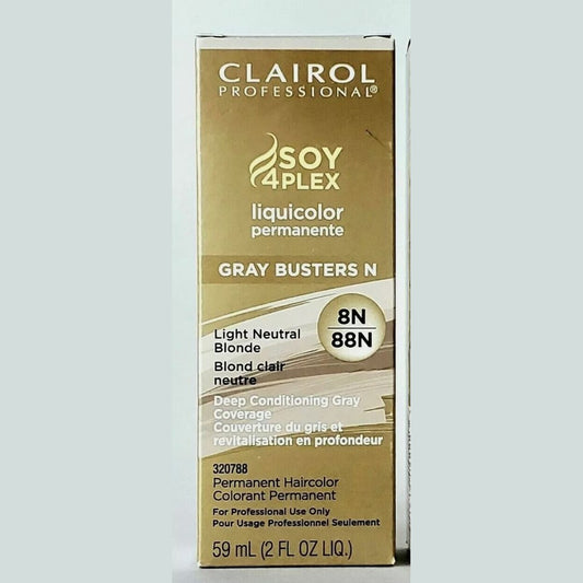 2 oz Clairol Soy4flex Liquicolor 8N/88N • light neutral blonde fs