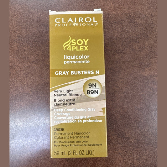 2 oz Clairol Soy4flex Liquicolor 9N/89N • very light neutral blonde fs