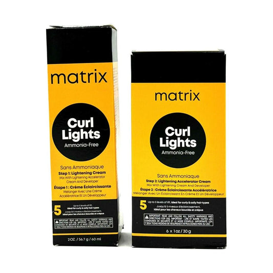 Matrix / Curl Lights Step 1 Lightening Cream (2 oz) & Step 2 Accelerator (1 oz) - Duo