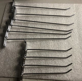Used Chrome Hook / for Slatwall both 6" & 12" Retail Display Hook total - 12 piece