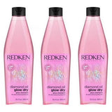 Redken Diamond Oil Glow Dry Gloss Shampoo 10.1 oz (pack of 3) pure fs