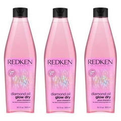 Redken Diamond Oil Glow Dry Gloss Shampoo 10.1 oz (pack of 3) pure fs