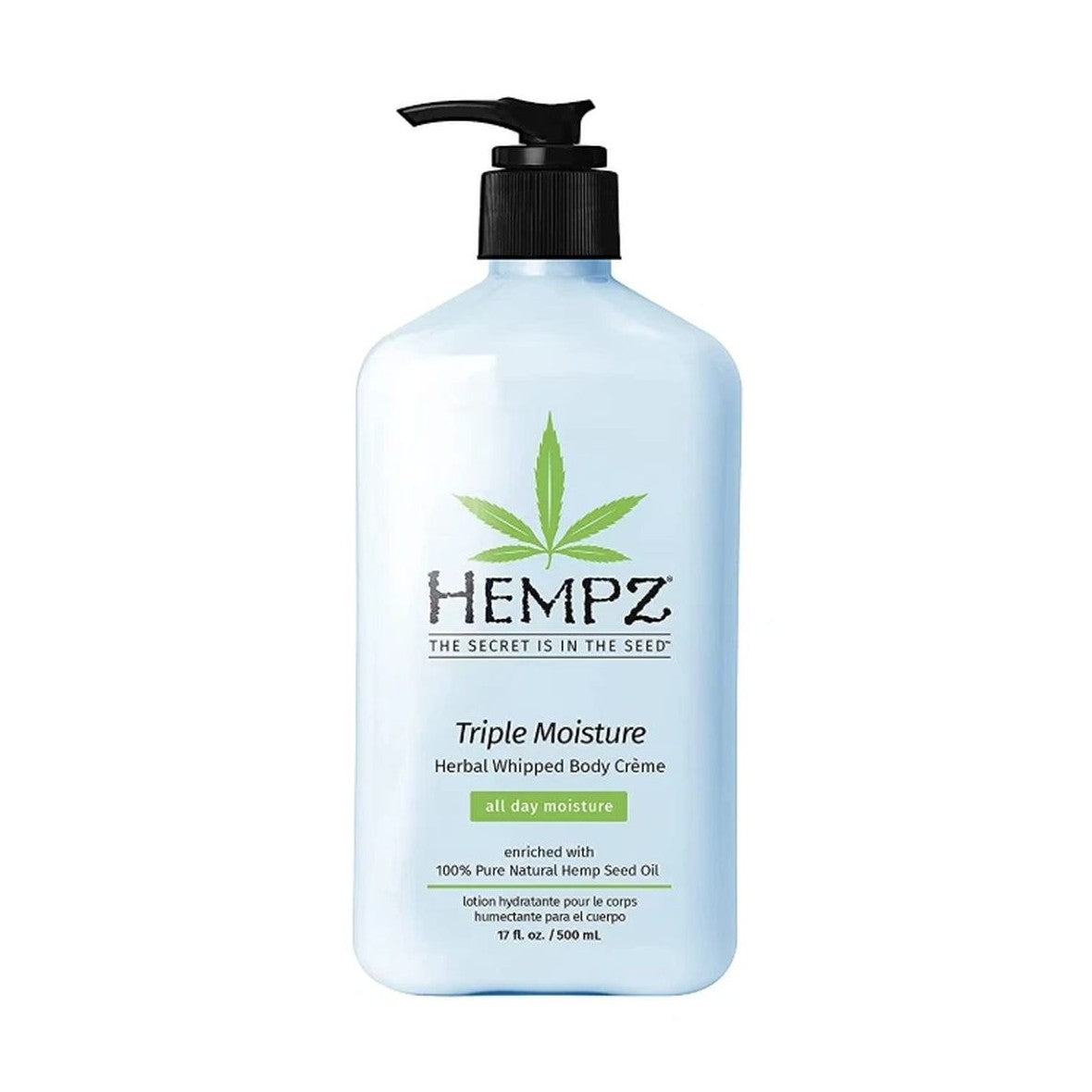 17 oz Hempz Triple Moisture Herbal Whipped / Body Creme Lotion pure