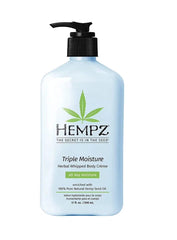 17 oz Hempz Triple Moisture Herbal Whipped / Body Creme Lotion pure