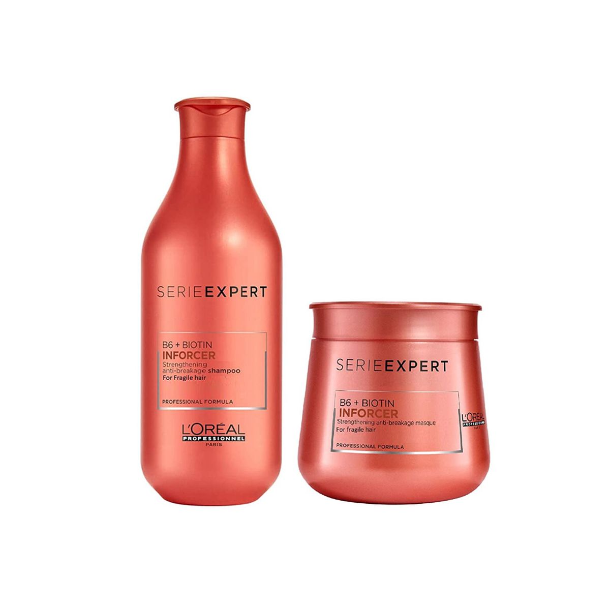 Loreal Serie Expert Inforcer B6 + Biotin Shampoo 10.1 oz & Masque 8.4 oz Duo pure