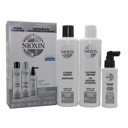 3pc nwpk - Nioxin / Starter Kit 1 Cleanser+Therapy+Treatment (10+10+3oz) pure