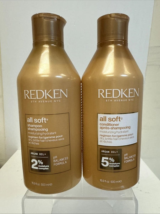 Redken All Soft - Shampoo and Conditioner 16.9 oz / Duo