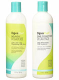 DUO DevaCurl No-Poo Decadence Cleanser & One Condition Conditioner 12 oz pure