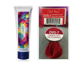 3.4 oz Da Vinci Extreme Semi Hair Creme Color DVS 7 • Cranberry Juice