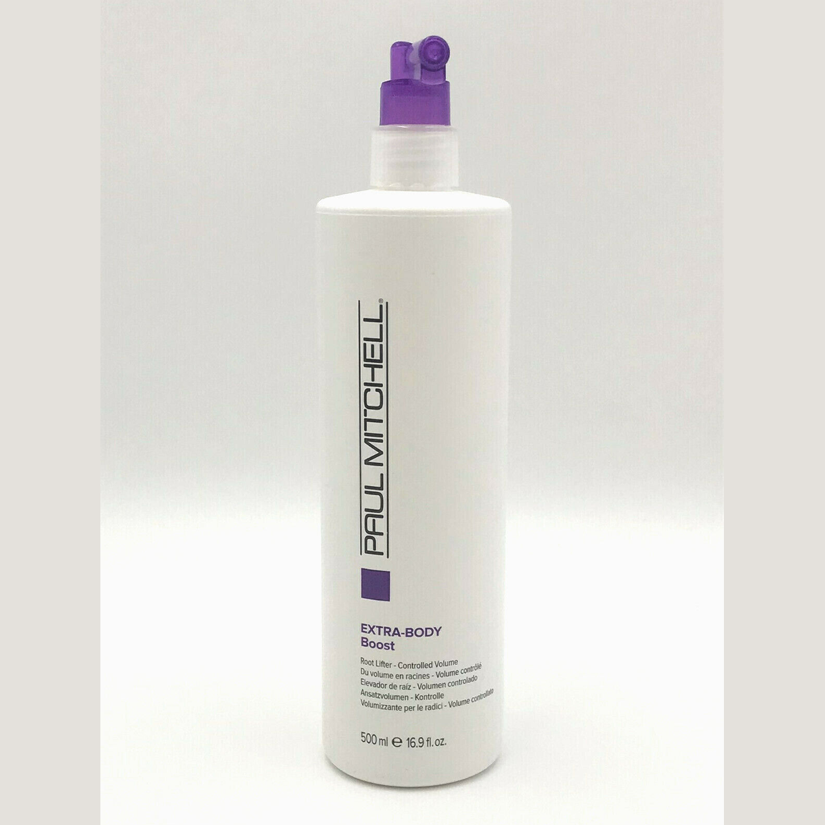 Paul Mitchell Extra Body Boost Root Lifter spray bottle for fine hair volume