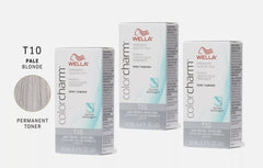Wella Color Charm T10 Pale Blonde Liquid Toner 1.4 oz (pack of 3) pure