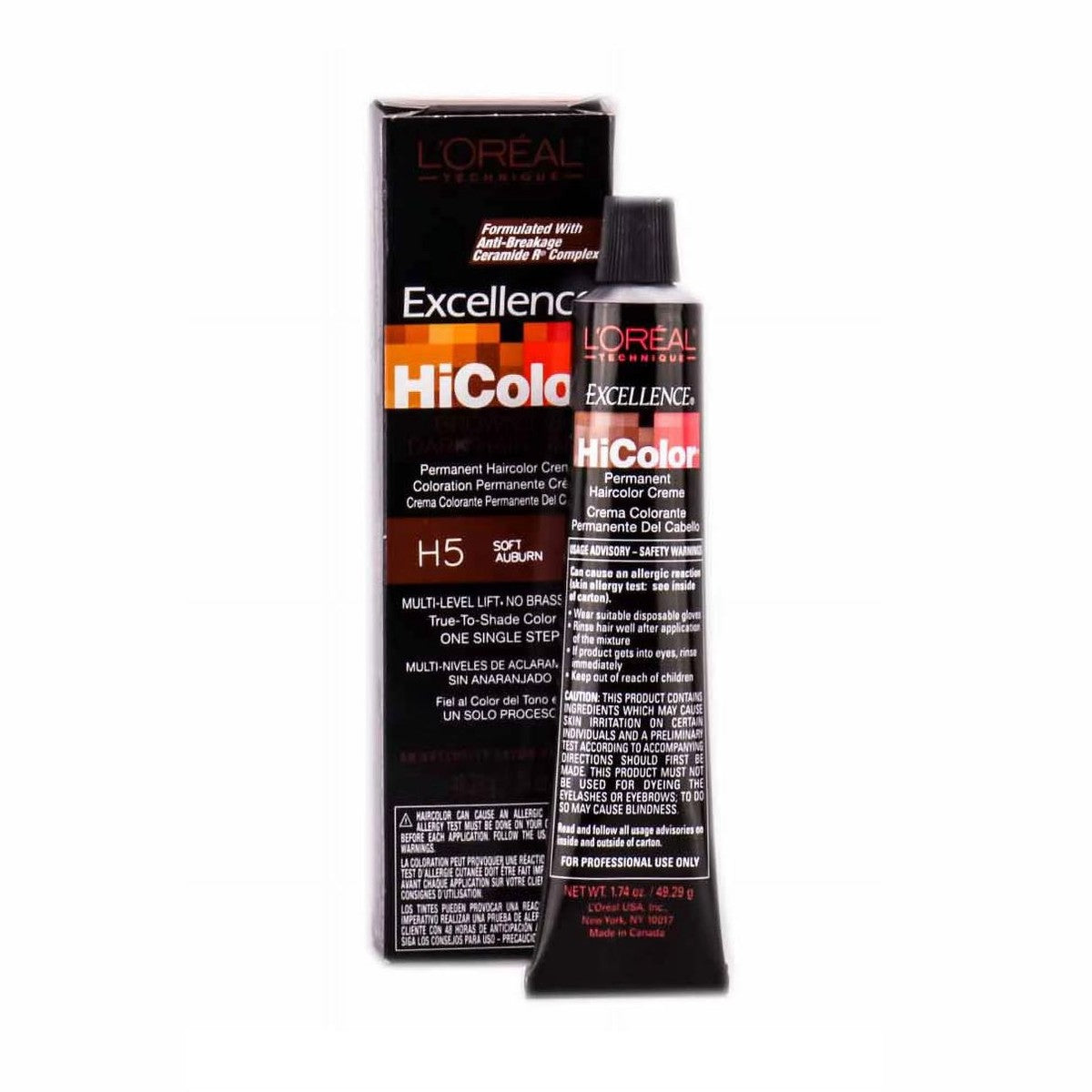 1.74 oz Loreal Excellence Creme Dark Hair Color (soft Auburn) pure
