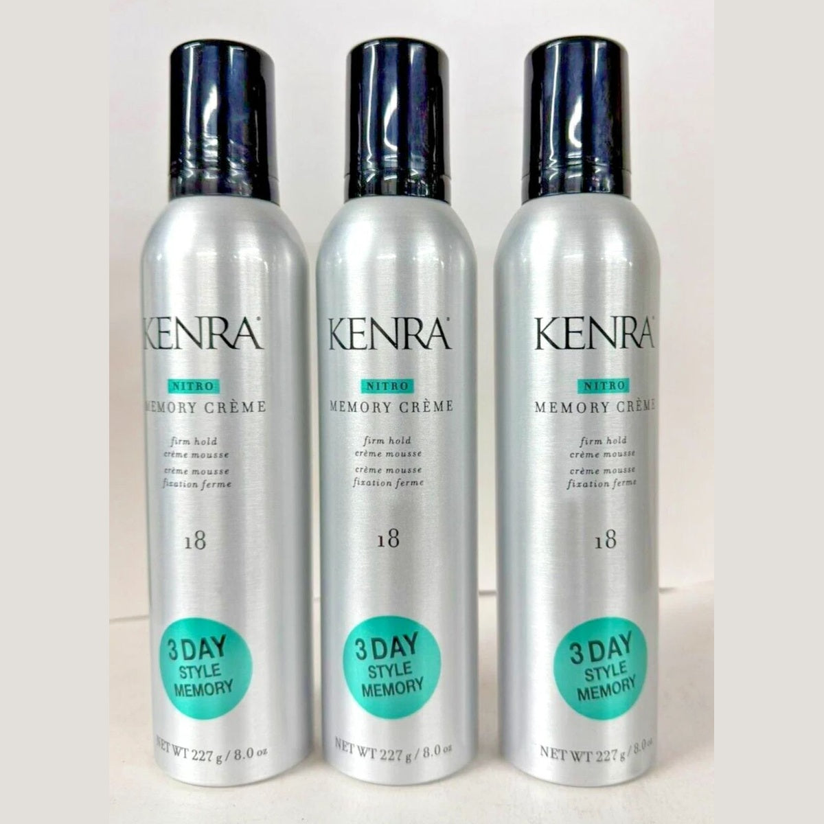 3-pack Kenra Nitro #19 Memory Creme / Firm Hold 8 oz