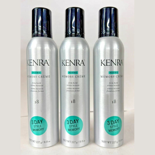 3-pack Kenra Nitro #19 Memory Creme / Firm Hold 8 oz