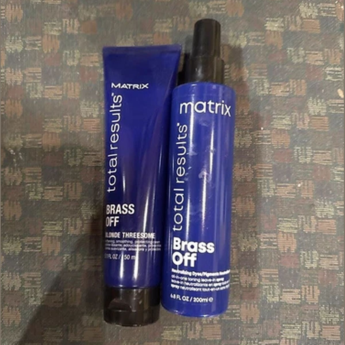 Matrix Total Results / Brass off Leave in 5 oz & Toning Spray 6 oz - Duo pure