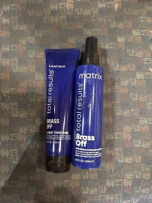 Matrix Total Results / Brass off Leave in 5 oz & Toning Spray 6 oz - Duo pure