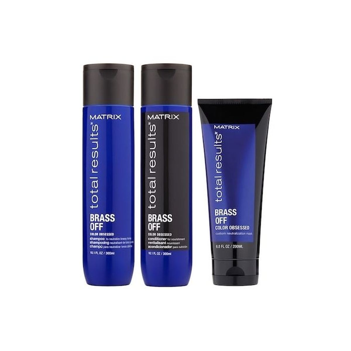 (Set of 3) Matrix Total Results / Brass Off Shampoo & Conditioner 10 oz & mask 6 oz - pure fs