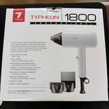 #TP-1800W The Tyche Typhoon 1800 Ceramic Ionic Hair Dryer pure