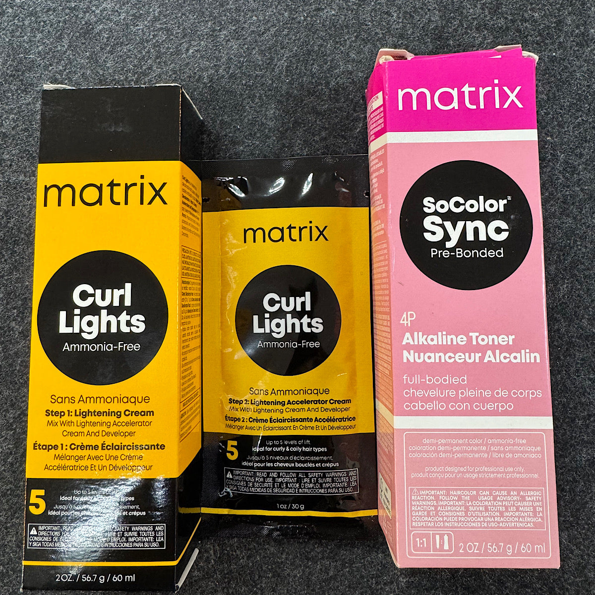 Matrix Curl Lights Highlight Duo + 4P Toner - 3pc Kit