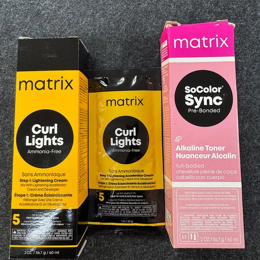 Matrix Curl Lights Highlight Duo + 4P Toner - 3pc Kit